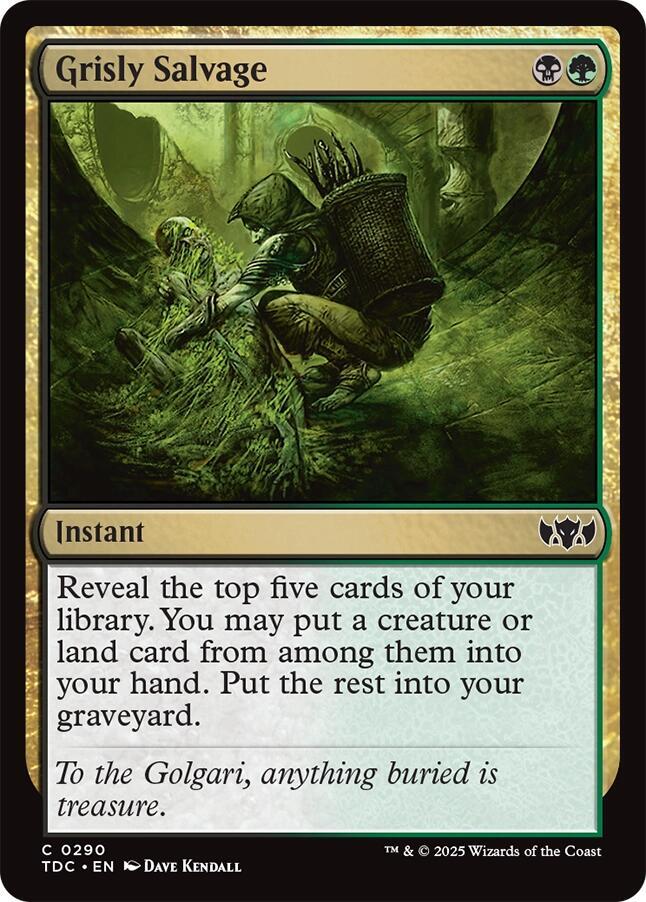 Grisly Salvage 290 card from Commander: Tarkir: Dragonstorm