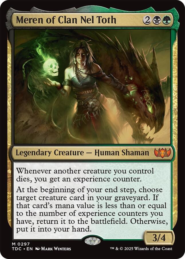 Meren of Clan Nel Toth 297 card from Commander: Tarkir: Dragonstorm
