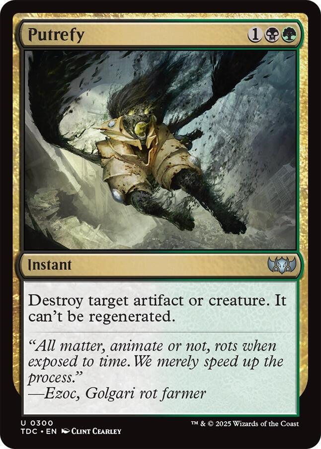 Putrefy 300 card from Commander: Tarkir: Dragonstorm