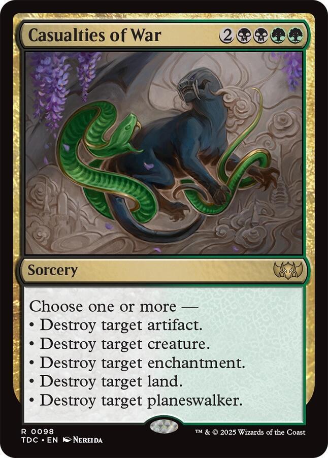 Casualties of War 98 card from Commander: Tarkir: Dragonstorm