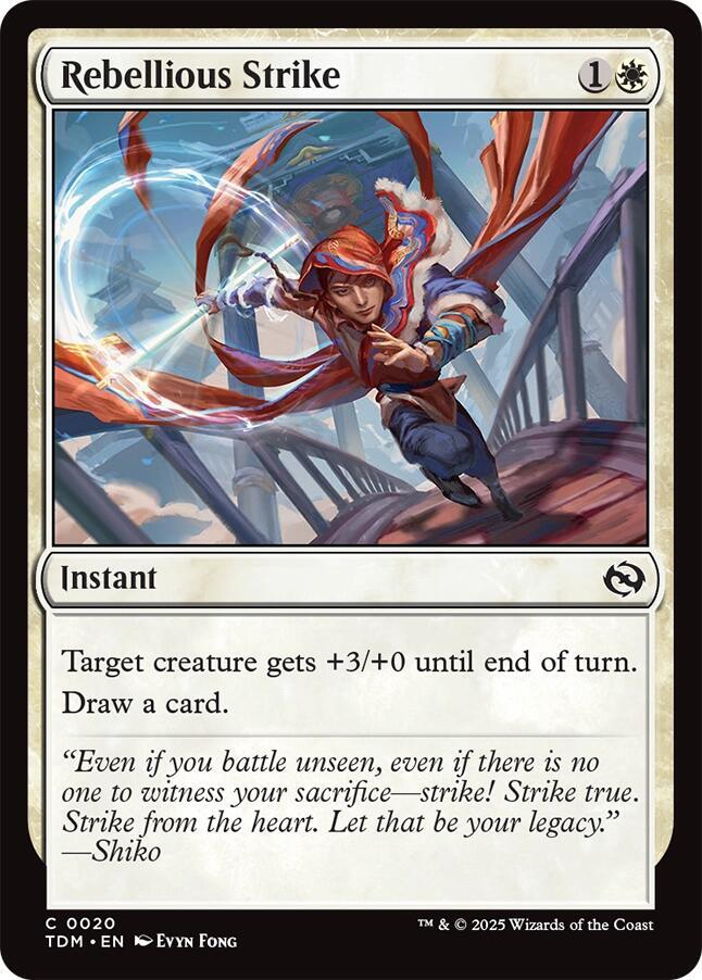 Rebellious Strike 20 card from Tarkir: Dragonstorm