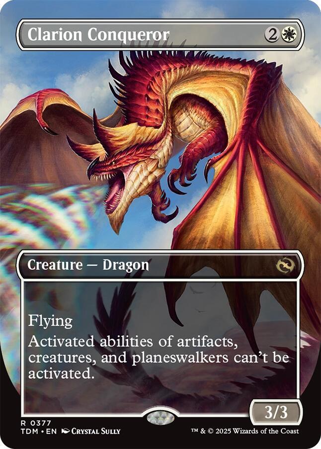 Clarion Conqueror (Borderless) 377 card from Tarkir: Dragonstorm