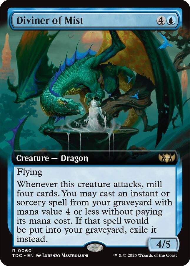 Diviner of Mist (Extended Art) 60 card from Commander: Tarkir: Dragonstorm