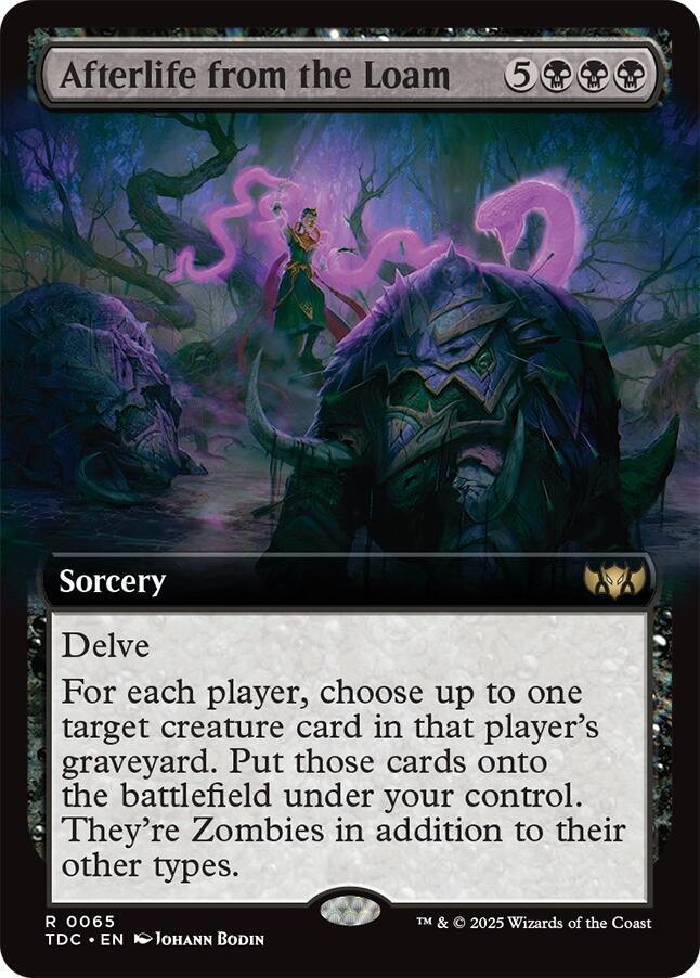 Afterlife from the Loam (Extended Art) 65 card from Commander: Tarkir: Dragonstorm