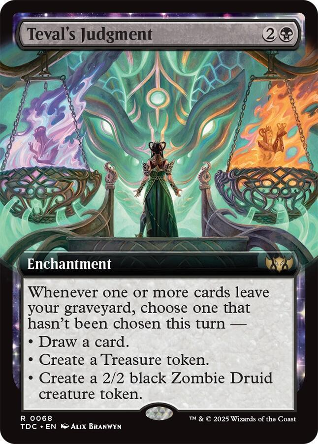 Teval's Judgment (Extended Art) 68 card from Commander: Tarkir: Dragonstorm
