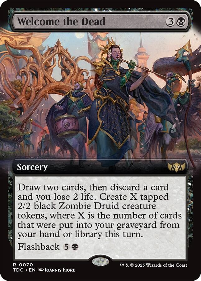 Welcome the Dead (Extended Art) 70 card from Commander: Tarkir: Dragonstorm