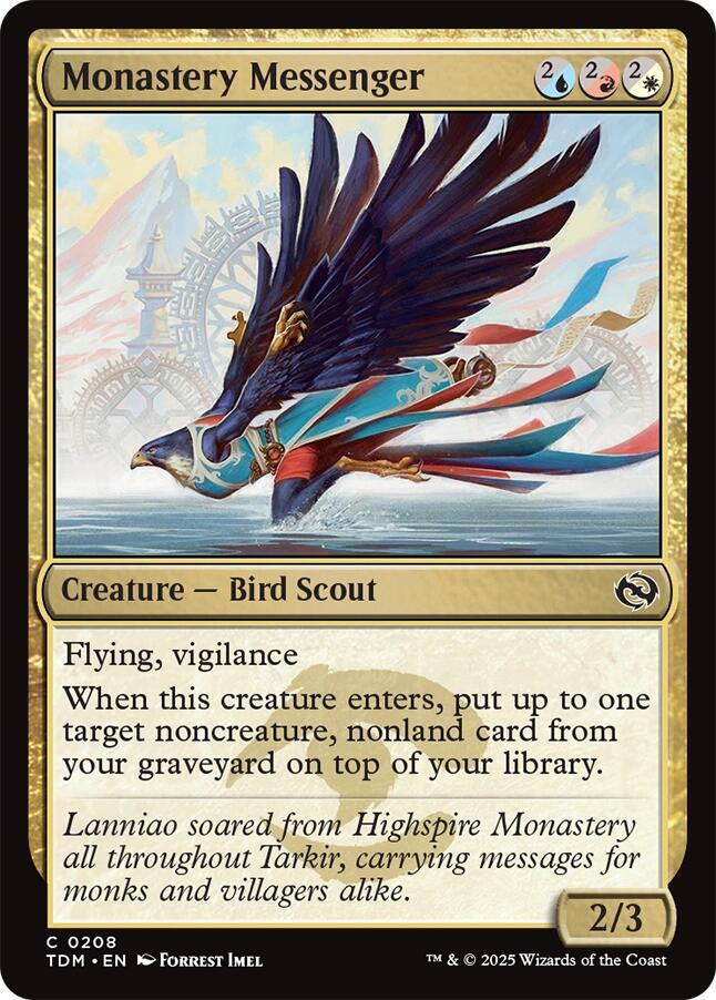 Monastery Messenger 208 card from Tarkir: Dragonstorm
