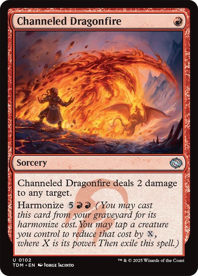 Channeled Dragonfire 102 card from Tarkir: Dragonstorm