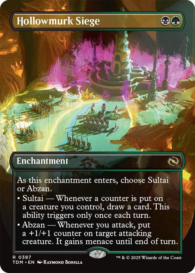 Hollowmurk Siege (Borderless) 387 card from Tarkir: Dragonstorm