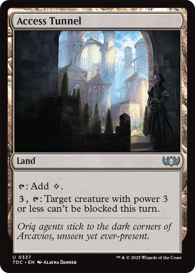 Access Tunnel 337 card from Commander: Tarkir: Dragonstorm