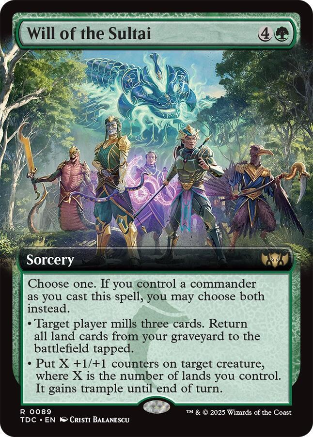 Will of the Sultai (Extended Art) 89 card from Commander: Tarkir: Dragonstorm