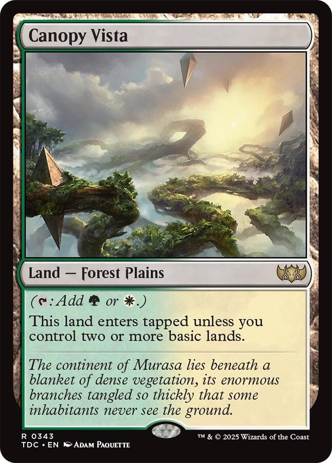 Canopy Vista 343 card from Commander: Tarkir: Dragonstorm