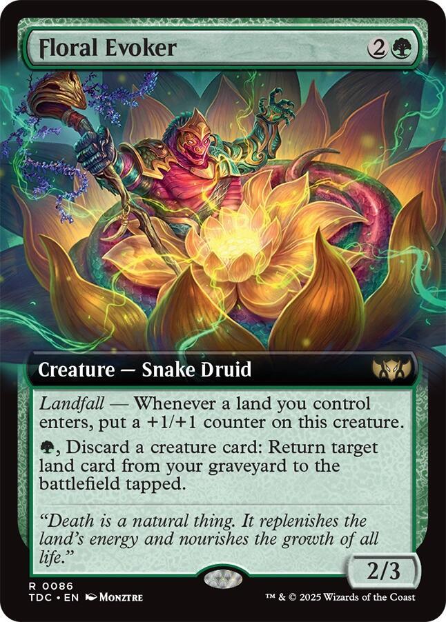 Floral Evoker (Extended Art) 86 card from Commander: Tarkir: Dragonstorm