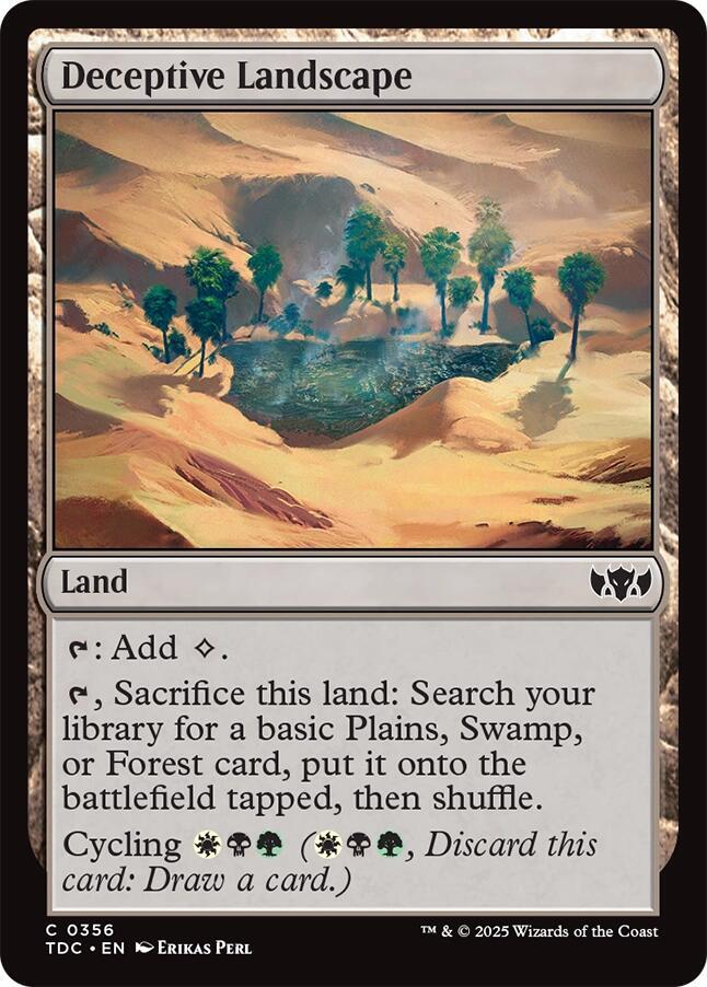 Deceptive Landscape 356 card from Commander: Tarkir: Dragonstorm