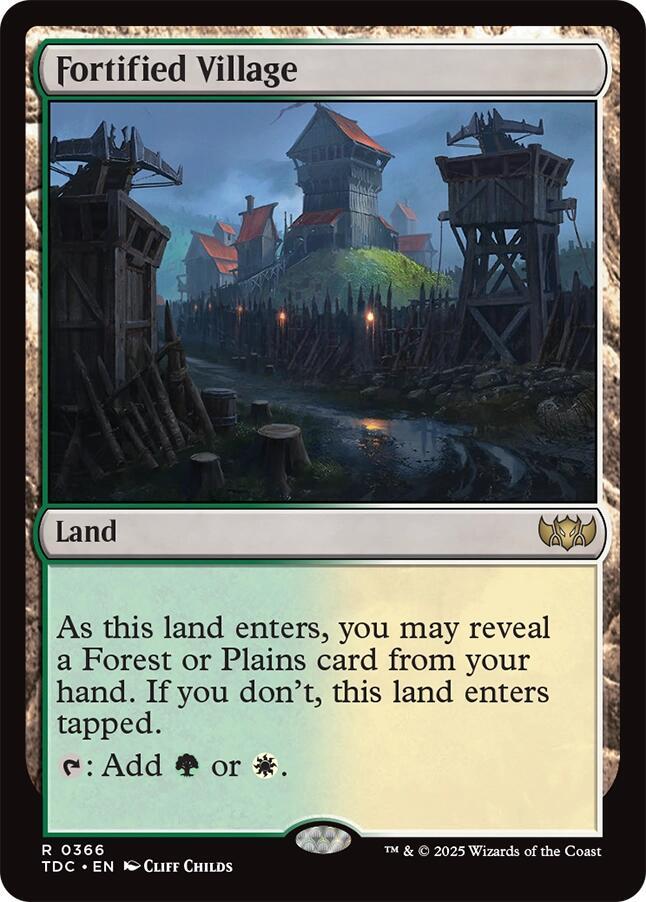 Fortified Village 366 card from Commander: Tarkir: Dragonstorm