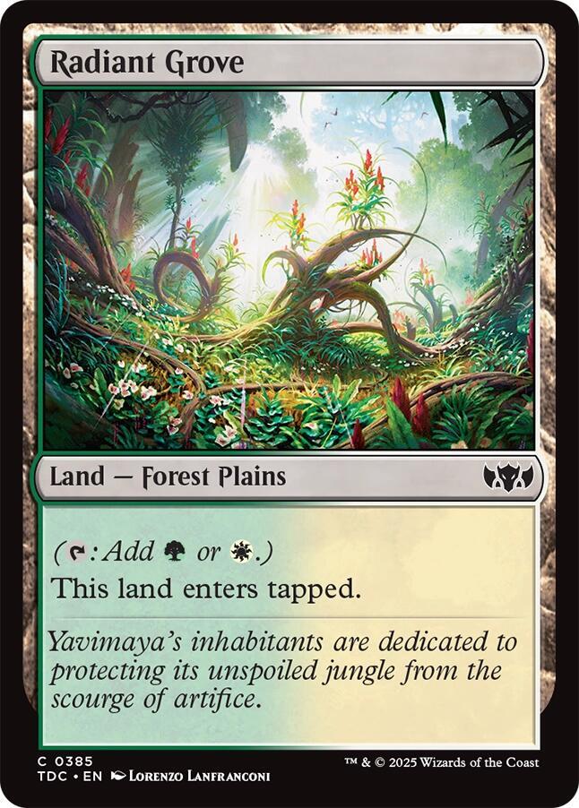 Radiant Grove 385 card from Commander: Tarkir: Dragonstorm