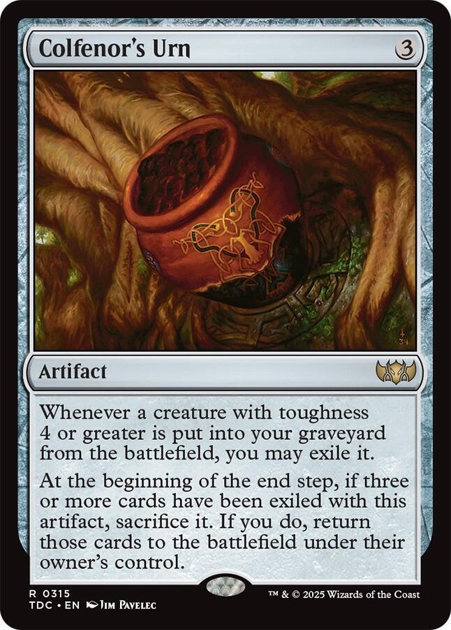 Colfenor's Urn 315 card from Commander: Tarkir: Dragonstorm