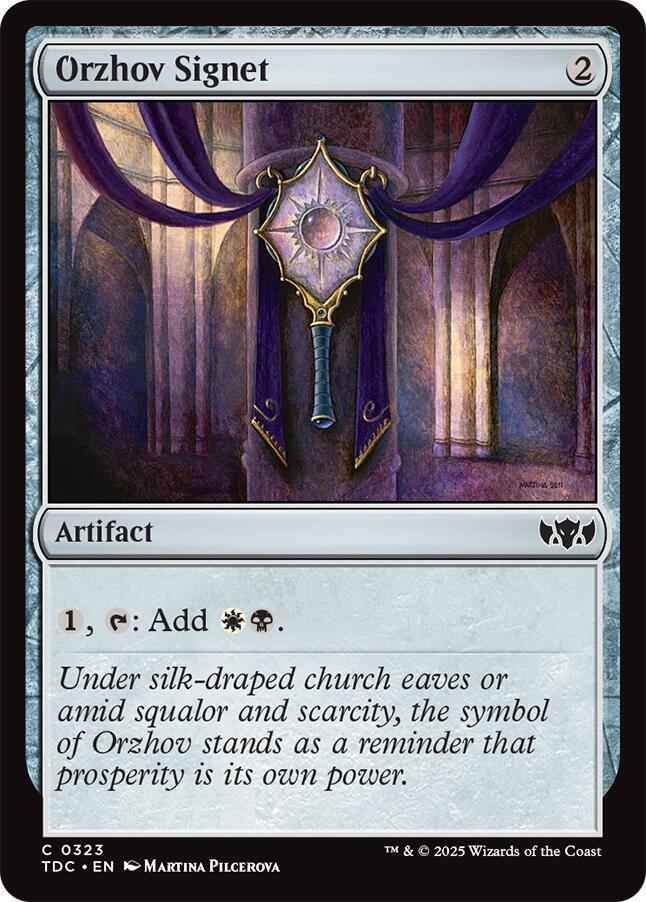 Orzhov Signet 323 card from Commander: Tarkir: Dragonstorm