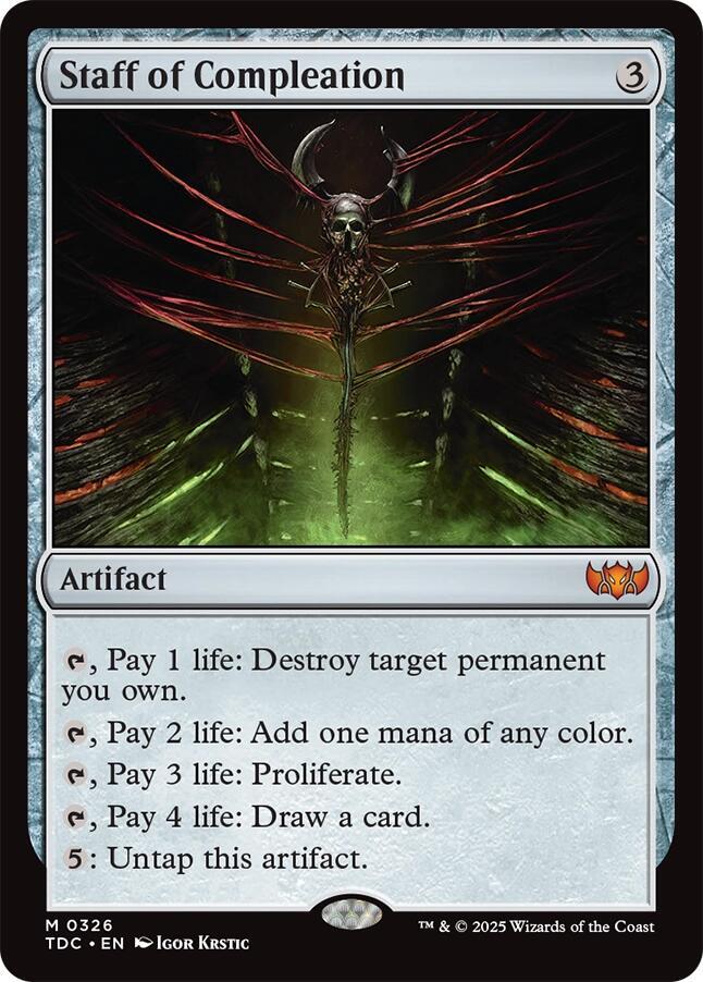 Staff of Compleation 326 card from Commander: Tarkir: Dragonstorm