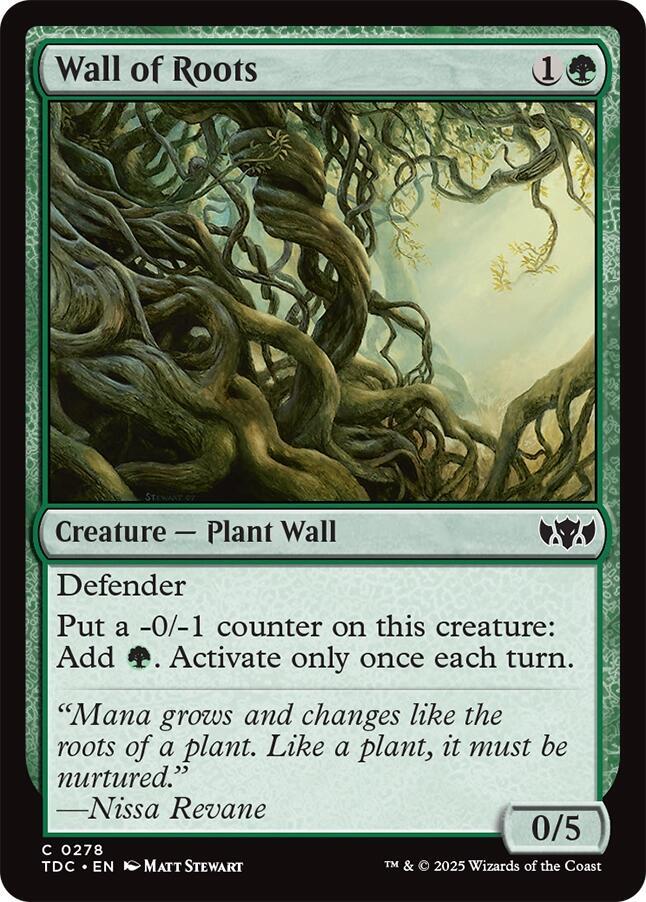 Wall of Roots 278 card from Commander: Tarkir: Dragonstorm