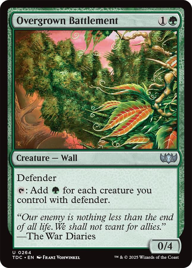 Overgrown Battlement 264 card from Commander: Tarkir: Dragonstorm