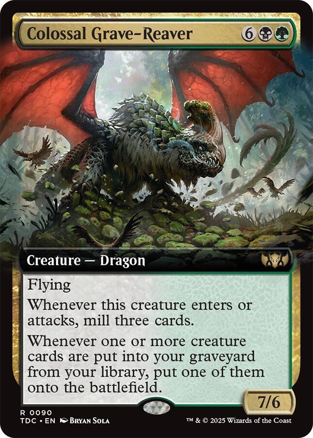 Colossal Grave-Reaver (Extended Art) 90 card from Commander: Tarkir: Dragonstorm