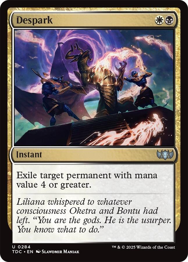 Despark 284 card from Commander: Tarkir: Dragonstorm