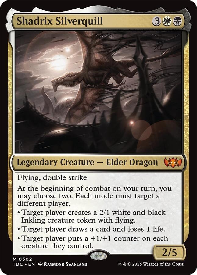 Shadrix Silverquill 302 card from Commander: Tarkir: Dragonstorm