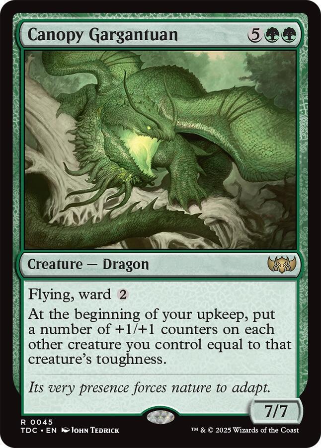 Canopy Gargantuan 45 card from Commander: Tarkir: Dragonstorm