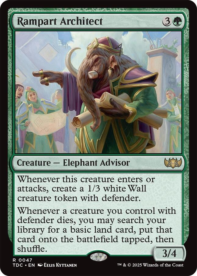 Rampart Architect 47 card from Commander: Tarkir: Dragonstorm