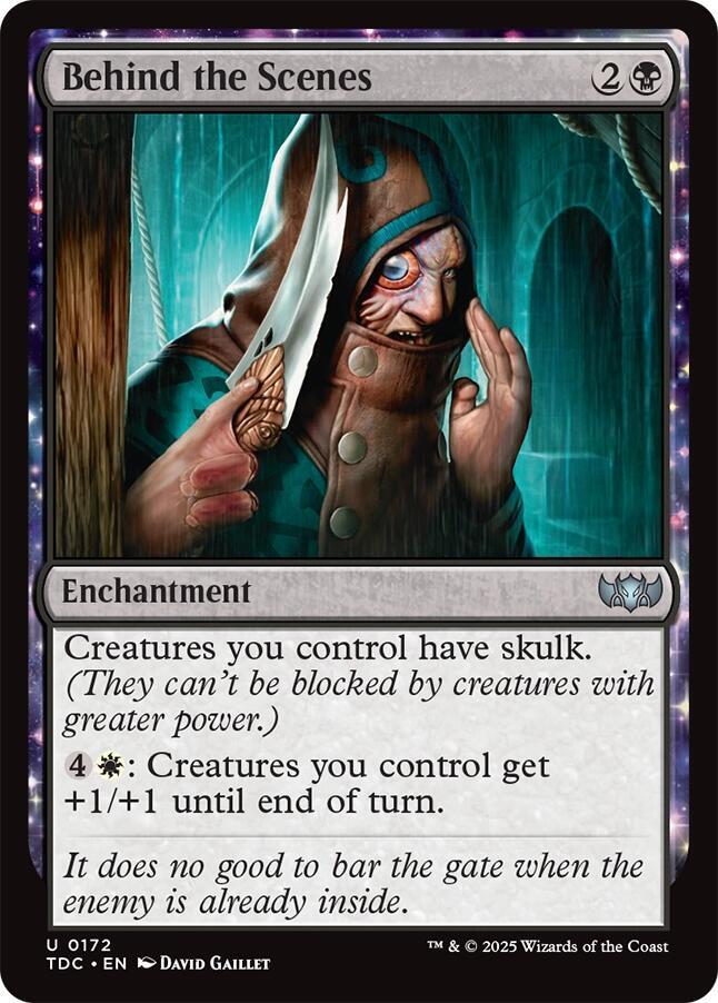 Behind the Scenes 172 card from Commander: Tarkir: Dragonstorm