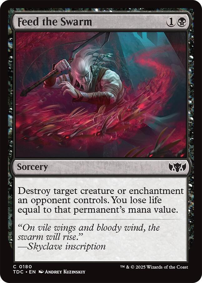 Feed the Swarm 180 card from Commander: Tarkir: Dragonstorm
