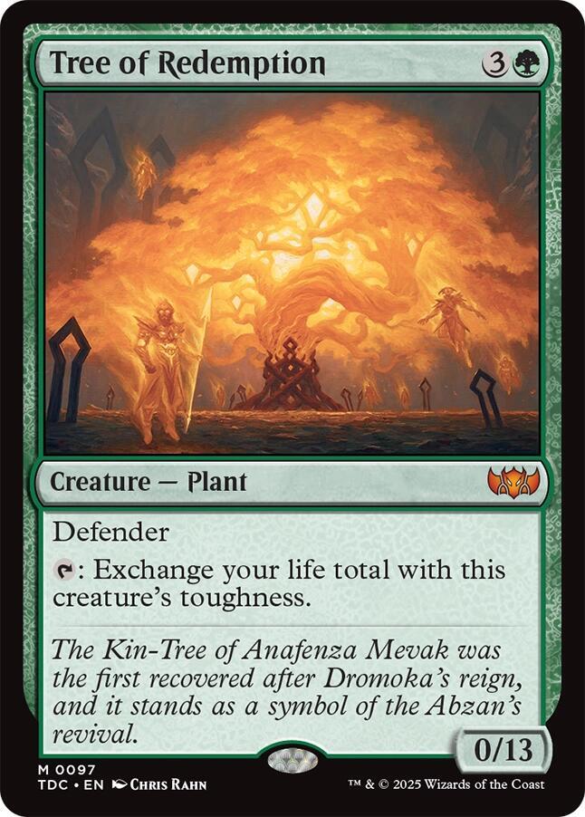 Tree of Redemption 97 card from Commander: Tarkir: Dragonstorm