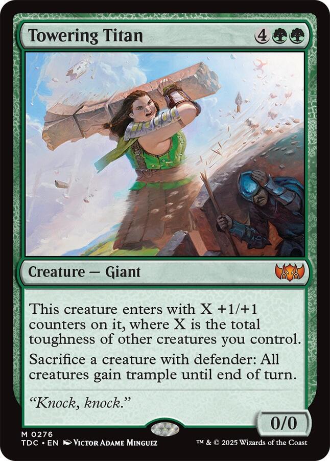 Towering Titan 276 card from Commander: Tarkir: Dragonstorm