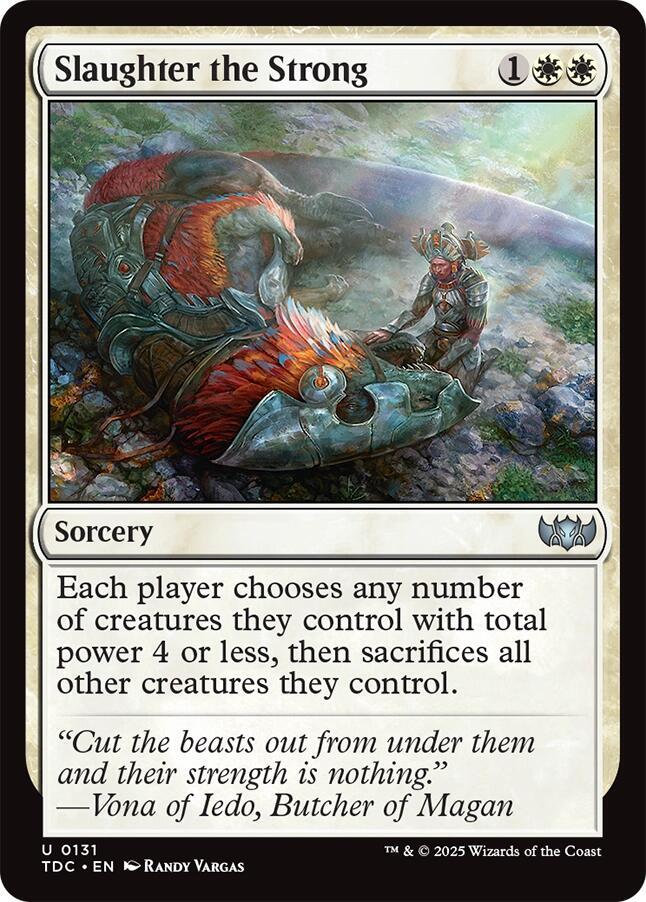 Slaughter the Strong 131 card from Commander: Tarkir: Dragonstorm