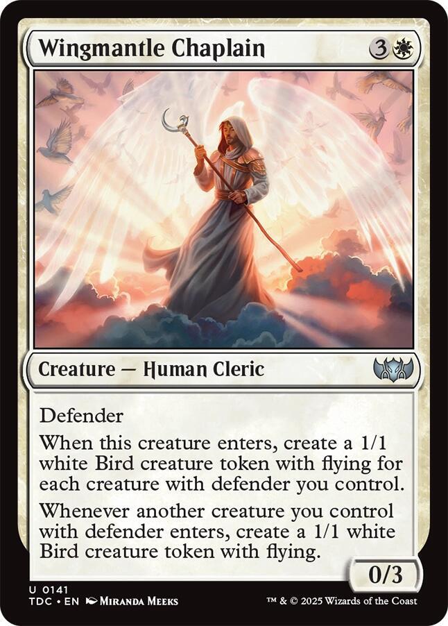 Wingmantle Chaplain 141 card from Commander: Tarkir: Dragonstorm