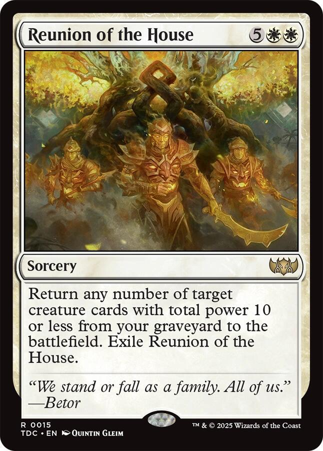 Reunion of the House 15 card from Commander: Tarkir: Dragonstorm