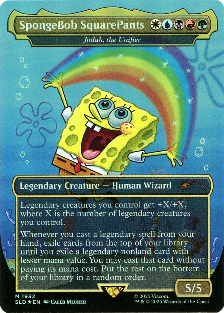 SpongeBob SquarePants - Jodah, the Unifier (Rainbow Foil) 1932 card from Secret Lair Drop Series