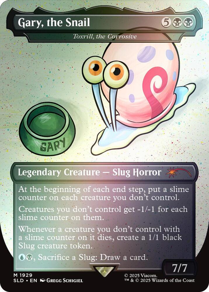 Gary, the Snail - Toxrill, the Corrosive (Rainbow Foil) 1929 card from Secret Lair Drop Series