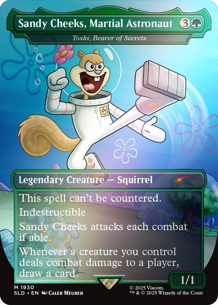 Sandy Cheeks, Martial Astronaut - Toski, Bearer of Secrets (Rainbow Foil) 1930 card from Secret Lair Drop Series