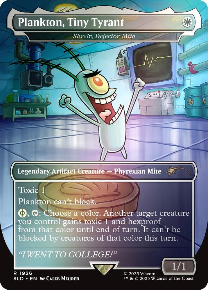 Plankton, Tiny Tyrant - Skrelv, Defector Mite (Rainbow Foil) 1926 card from Secret Lair Drop Series