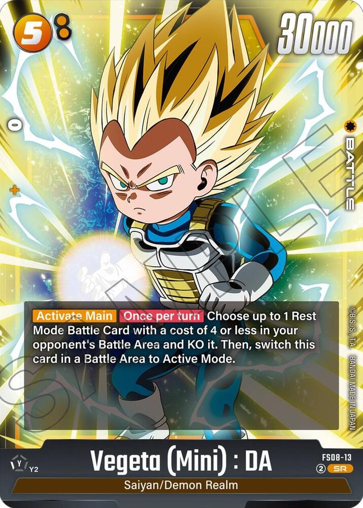Vegeta (Mini) : DA FS08-13 card from Starter Deck 8: Vegeta (Mini) Super Saiyan 3