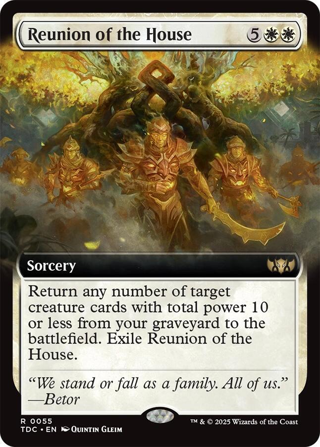 Reunion of the House (Extended Art) 55 card from Commander: Tarkir: Dragonstorm