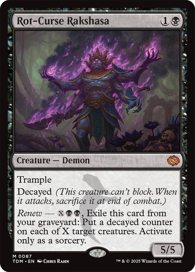 Rot-Curse Rakshasa 87 card from Tarkir: Dragonstorm