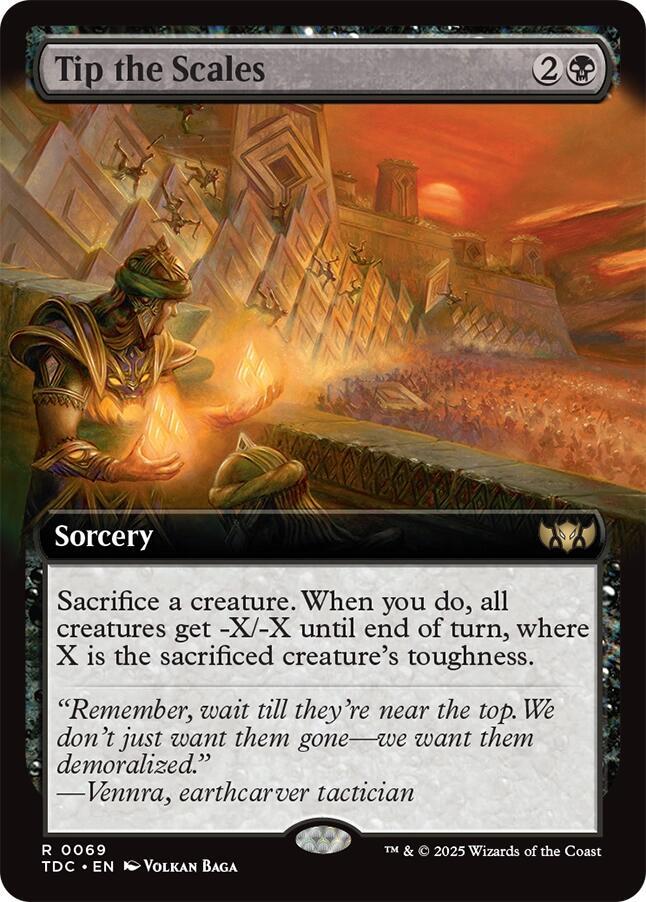 Tip the Scales (Extended Art) 69 card from Commander: Tarkir: Dragonstorm