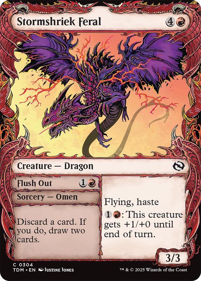 Stormshriek Feral (Showcase) 304 card from Tarkir: Dragonstorm