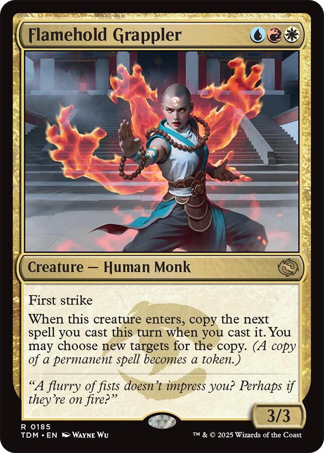 Flamehold Grappler 185 card from Tarkir: Dragonstorm