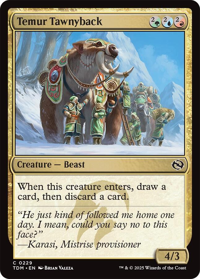 Temur Tawnyback 229 card from Tarkir: Dragonstorm