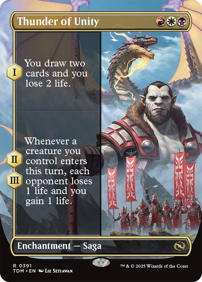 Thunder of Unity (Borderless) 391 card from Tarkir: Dragonstorm
