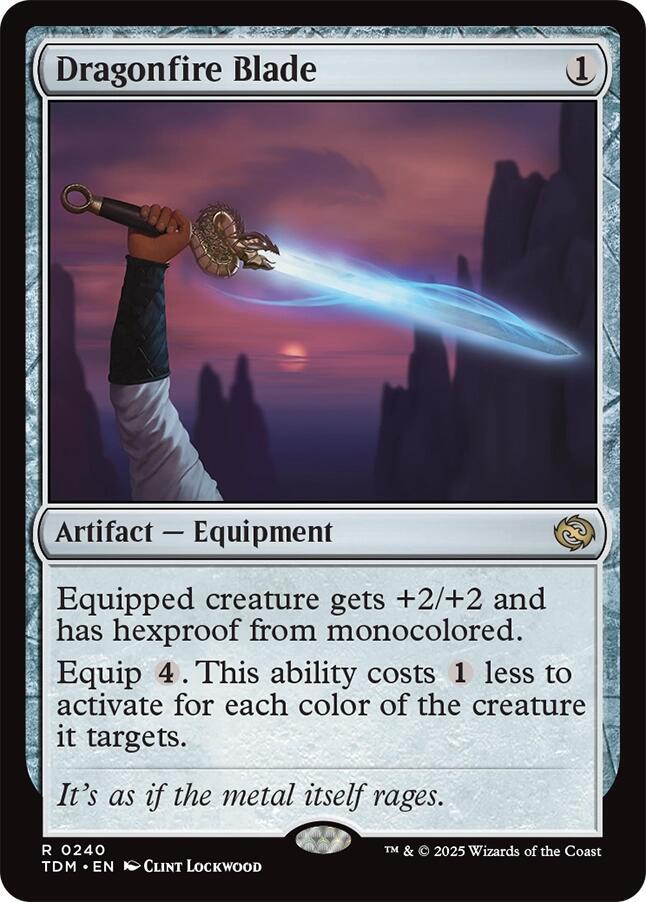 Dragonfire Blade 240 card from Tarkir: Dragonstorm